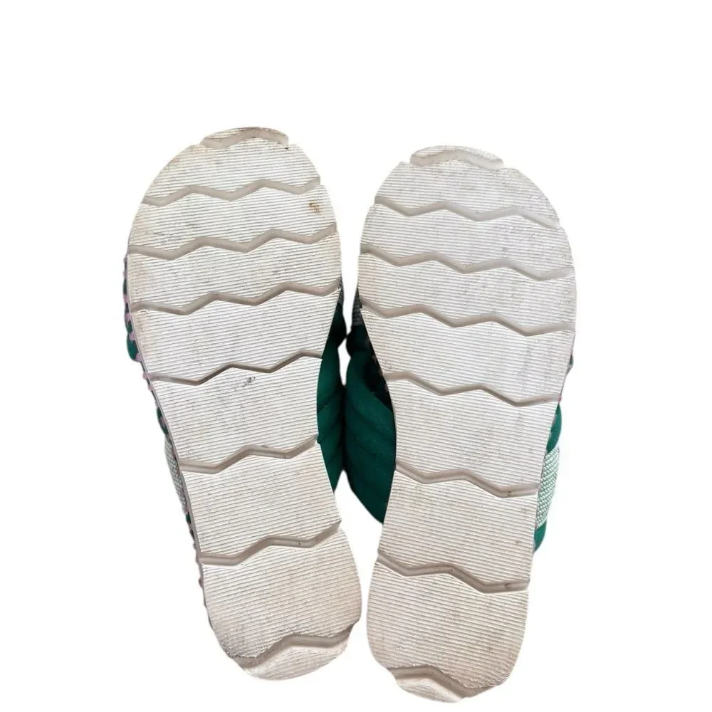 RUE DE LA LUNE beaded freedom sandals in green 7